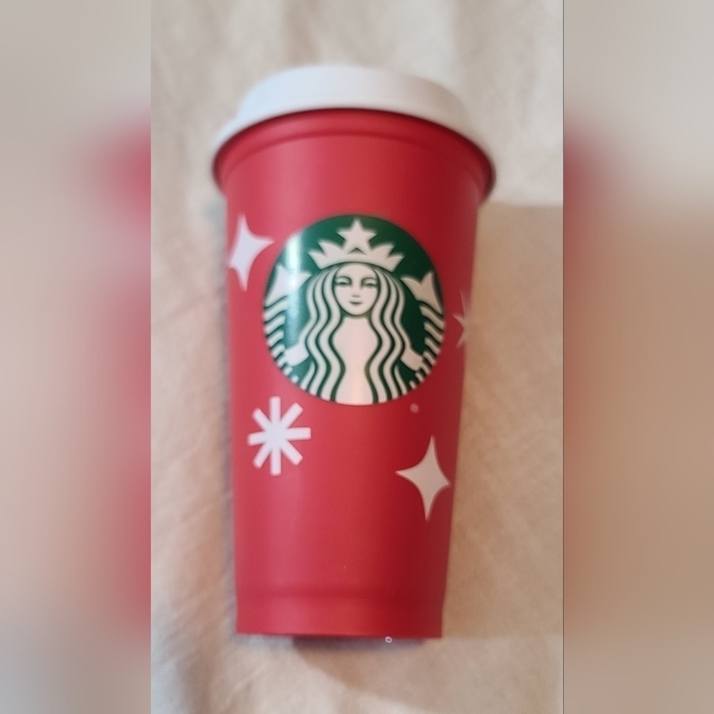 Starbucks Reusable Lightweight 16 Oz Plastic Coffee Cup